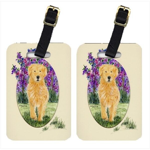 Carolines Treasures Carolines Treasures SS8060BT Golden Retriever Luggage Tags; Pair Of 2 - SS8060BT