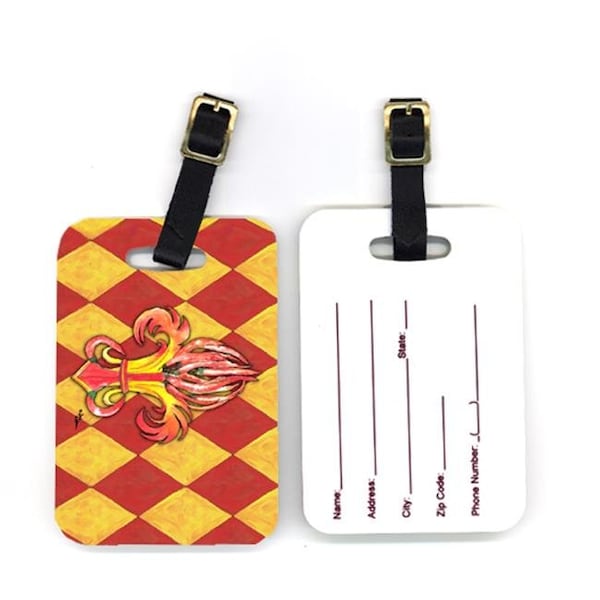 Carolines Treasures Carolines Treasures 8499BT 4 x 2.75 in. Pair of Peppers Fleur De Lis Luggage Tag - 8499BT