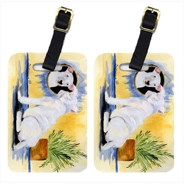 Carolines Treasures Carolines Treasures SS8135BT Bull Terrier Luggage Tags; Pack - 2 - SS8135BT