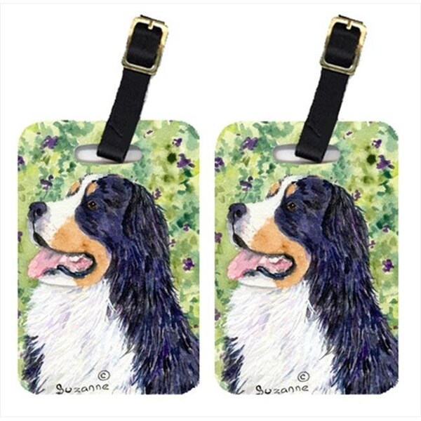 Carolines Treasures Carolines Treasures SS8706BT Bernese Mountain Dog Luggage Tag - Pair 2; 4 x 2.75 In. - SS8706BT