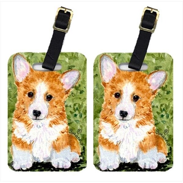 Carolines Treasures Carolines Treasures SS8710BT Corgi Luggage Tag - Pair 2; 4 x 2.75 In. - SS8710BT