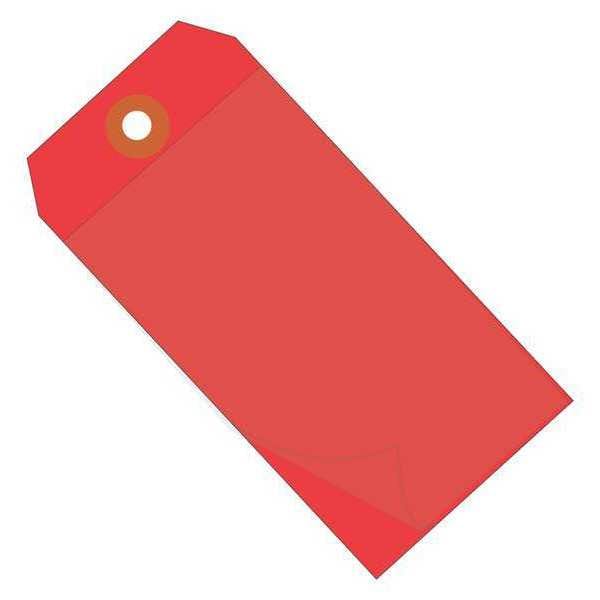 Partners Brand Tag, Self Laminating, 4 3/4x2 3/8", PK100, 10 Mil Vinyl, Red, 100 PK - G26025