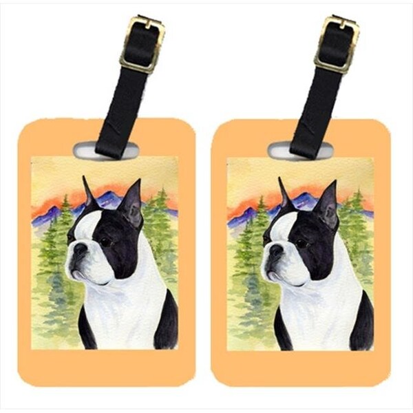 Carolines Treasures Carolines Treasures SS8187BT Boston Terrier Luggage Tags; Pack - 2 - SS8187BT