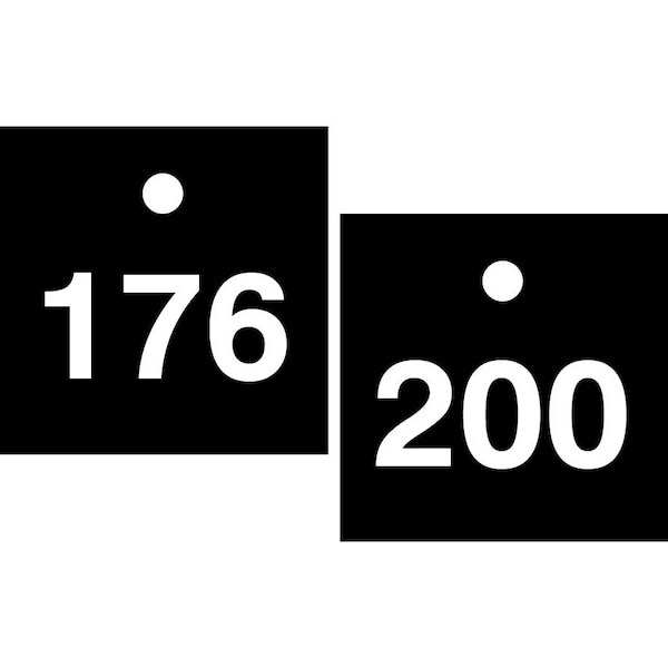 Accuform Numbered Safety Tags, HS-Laminate, 3 in W, 25 PK - TDY248BK