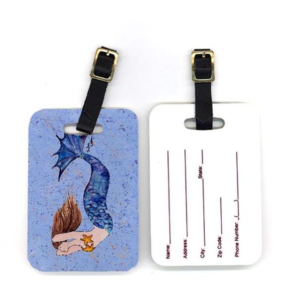 Carolines Treasures Carolines Treasures 8337BT 4 x 2.75 in. Pair of Mermaid Luggage Tag - 8337BT