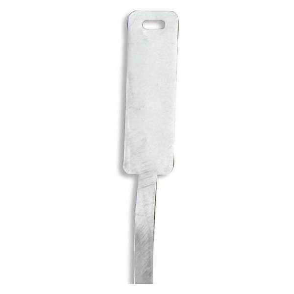 C.H. Hanson Tag 41945 Pk100, Aluminum, 1 in H x 1 in W, 1 in Dia., Silver, Square, 100 PK - 41945