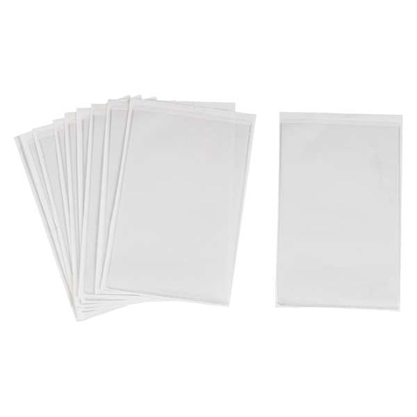 Brady Shop Envelope, Vinyl, 8 1/2 in H x 5 1/2 in W, Clear, 10 PK - 81772