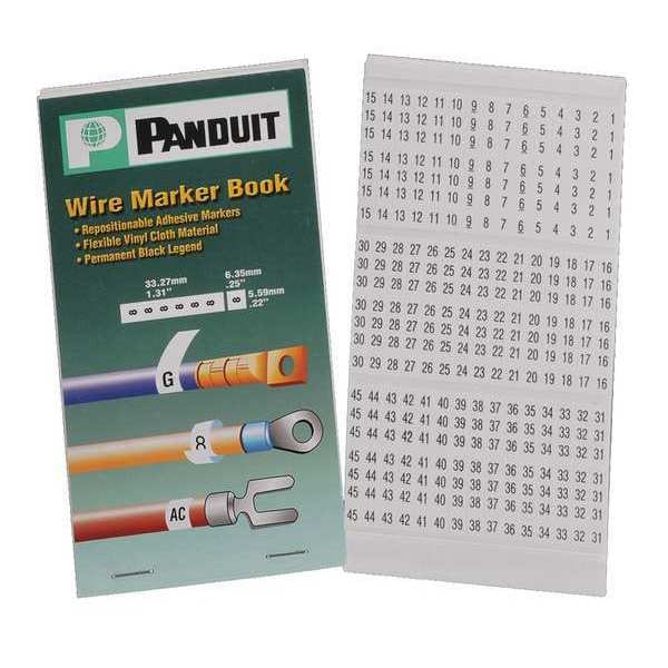 Panduit Wire Marker Book, Vinyl Cloth, 46-90 - PCMB-14