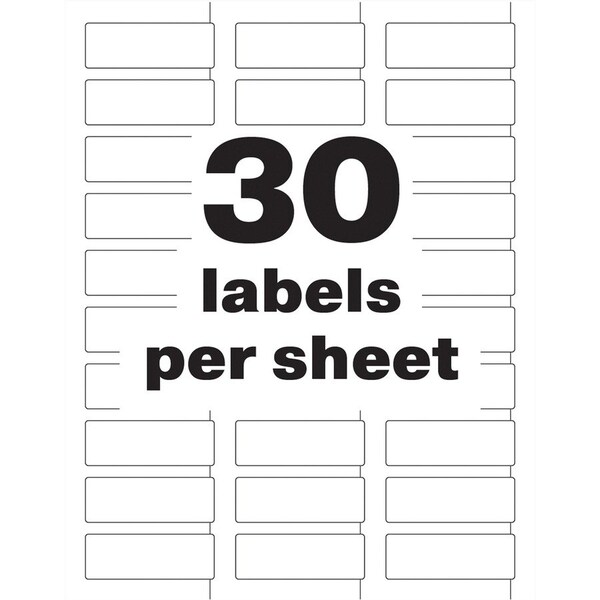 Avery PermaTrack Tamper-Evident Asset Tag Labels, 2" W, White, Rectangle, 5 PK - AVE60530