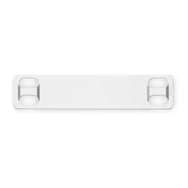 Panduit Marker Plate, 316 Stainless Steel, 3/4 in H x 3 1/2 in W, Silver, Rectangle, 100 PK - MMP350H-C316