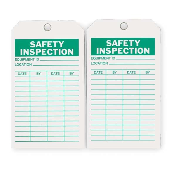 Zoro Select Tag, Safety, Polyester, 7 in H x 4 in W, Orange, Rectangle, 10 PK - 2RMU4