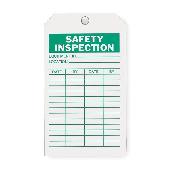Zoro Select Tag, Safety, Polyester, 7 in H x 4 in W, Orange, Rectangle, 10 PK - 2RMU4