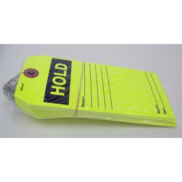 Badger Tag & Label Hold Tag, Paper, 5 3/4 in H x 2 7/8 in W, Yellow, Rectangle, 25 PK - 114