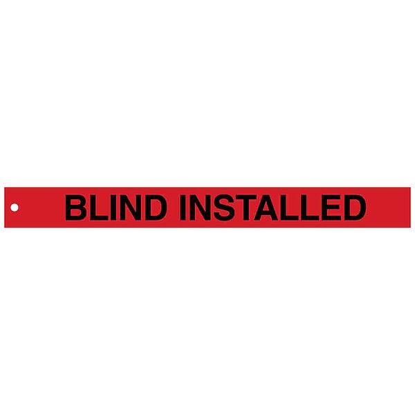 Brady Isolation Blind Tag, Construction, Polyester, 2 in H x 20 in W, Red, Rectangle, 25 PK - 132453