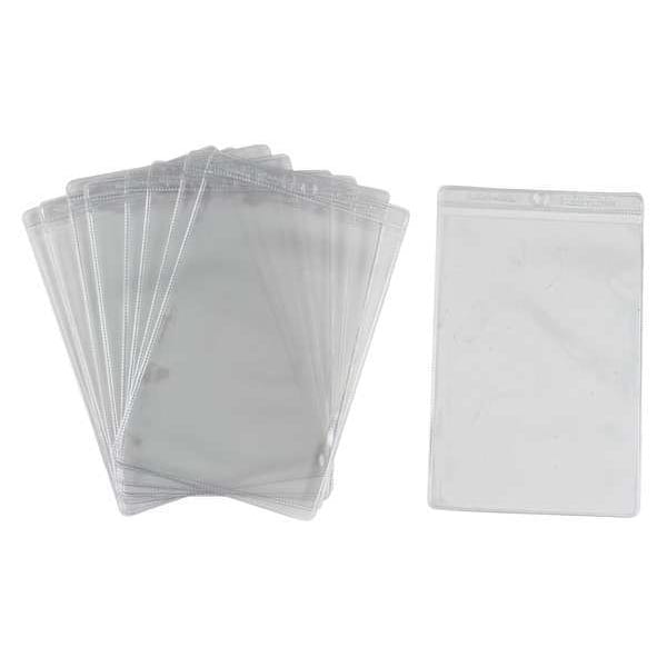 Brady Shop Envelope, Vinyl, 8 1/2 in H x 5 1/2 in W, Clear, 10 PK - 81764