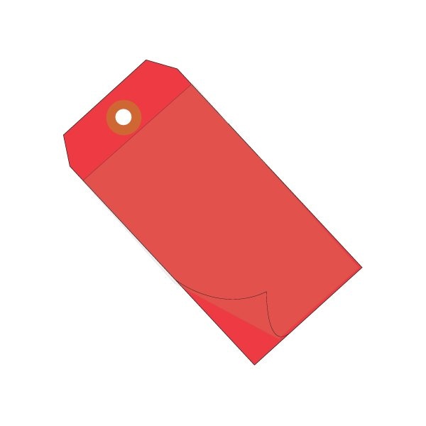 Bsc Preferred 6 1/4 x 3 1/8'' Red Self-Laminating Tags, 100PK - BUY00015832