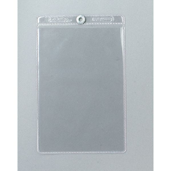 Brady Tag Envelope, Vinyl, 6 1/2 in H x 4 1/2 in W, Clear, 10 PK - 81763