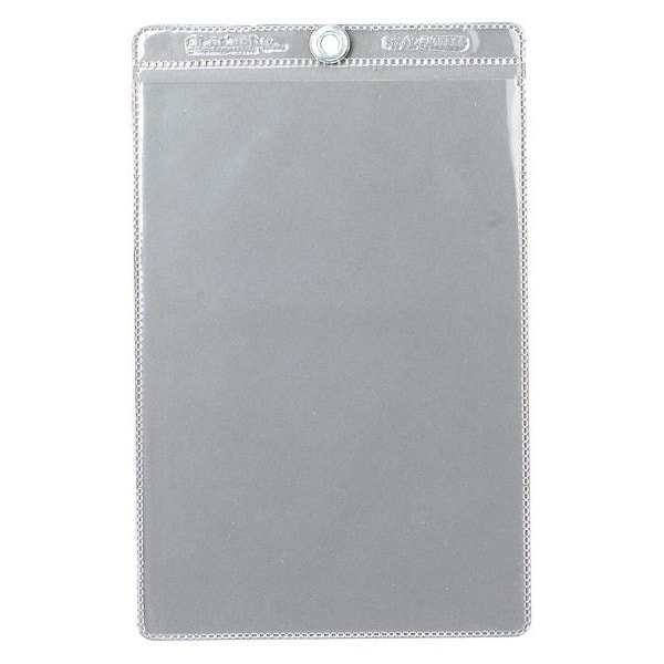 Brady Tag Envelope, Vinyl, 6 1/2 in H x 4 1/2 in W, Clear, 10 PK - 81763
