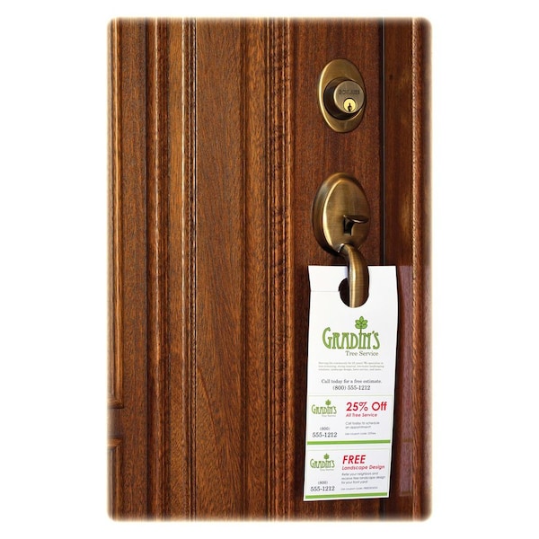 Avery Laser Inkjet Tear-Away Cards Door Hanger, 11" H x 4.3" W, White, 100 PK - AVE16150