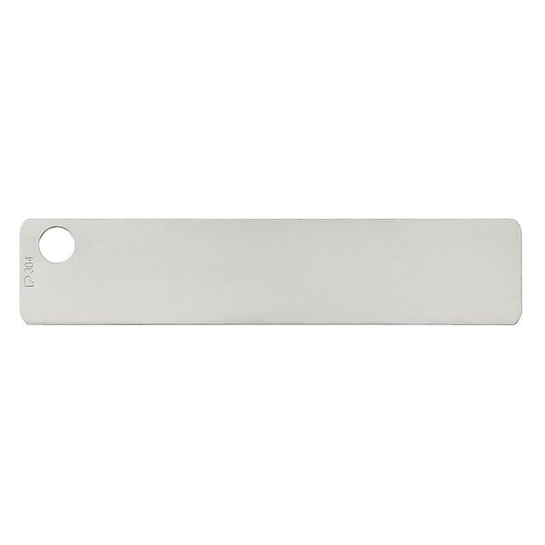 Panduit Marker Plate, 316 Stainless Steel, 3/4 in H x 3/4 in W, Silver, Rectangle, 100 PK - MT350-C316