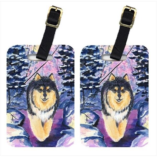 Carolines Treasures Carolines Treasures SS1054BT Finnish Lapphund Luggage Tag - Pair 2; 4 x 2.75 In. - SS1054BT