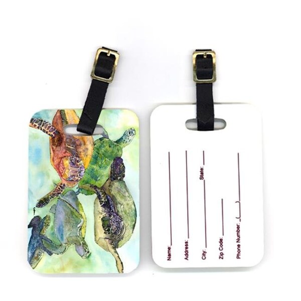 Carolines Treasures Carolines Treasures 8549BT 4 x 2.75 in. Pair of Turtle Luggage Tag - 8549BT