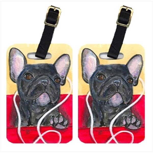 Carolines Treasures Carolines Treasures SS8899BT French Bulldog Luggage Tag - Pair 2; 4 x 2.75 In. - SS8899BT