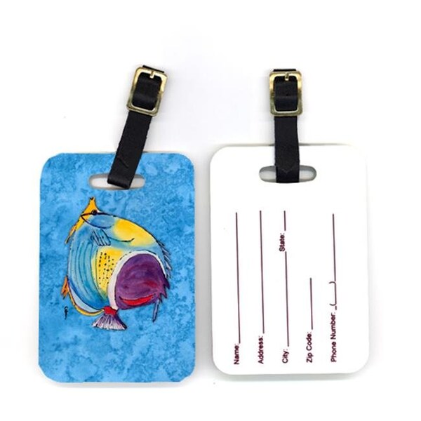 Carolines Treasures Carolines Treasures 8676BT 4 x 2.75 in. Pair of Tropical Fish Luggage Tag - 8676BT
