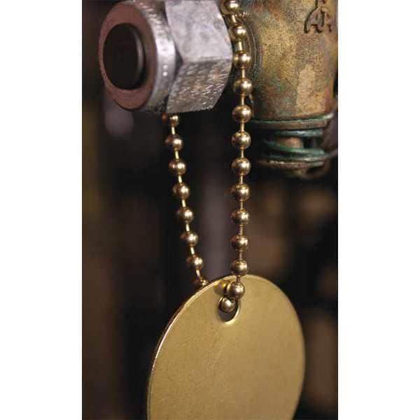 C.H. Hanson Brass Plated Beaded Chain 6In, PK100 - 40098