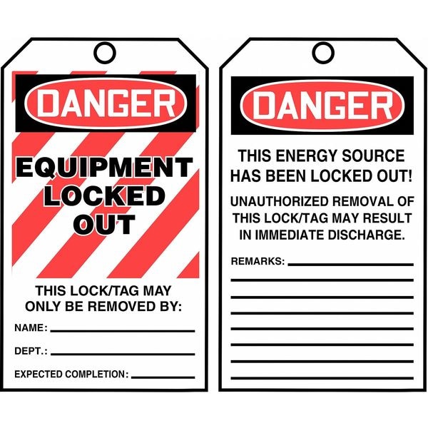 Accuform Danger Tag By The Roll, Cardstock, 6-1/4" H x 3" W, 100 PK - TAR410