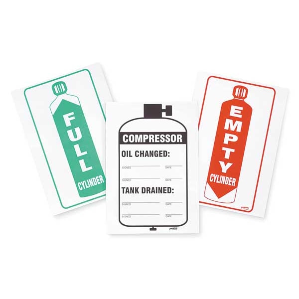 Brady Cylinder Label, Information, Vinyl, 7 in H x 5 in W, Rectangle - SM571E