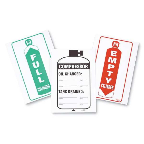 Brady Cylinder Label, Information, Vinyl, 7 in H x 5 in W, Rectangle - SM571E