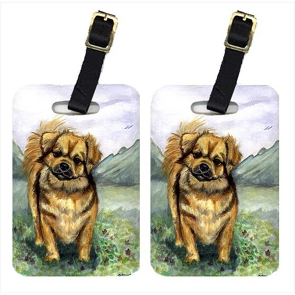 Carolines Treasures Carolines Treasures 7075BT Tibetan Spaniel Luggage Tags; Pack - 2 - 7075BT