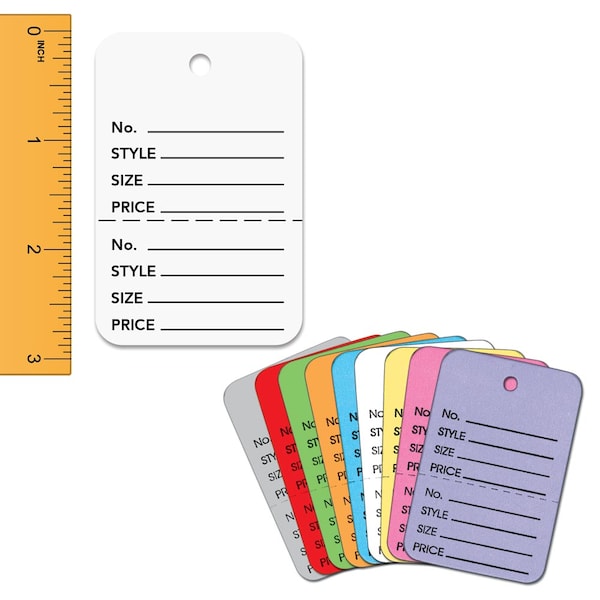 Specialty Store Services Light Blue Large Perforated Tags, 1 3/4in. X 2 7/8in. - 5910BL