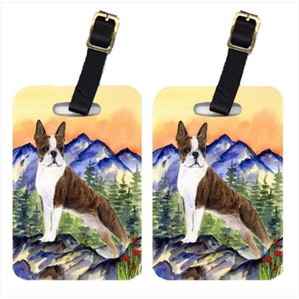 Carolines Treasures Carolines Treasures SS8162BT Boston Terrier Luggage Tags; Pack - 2 - SS8162BT