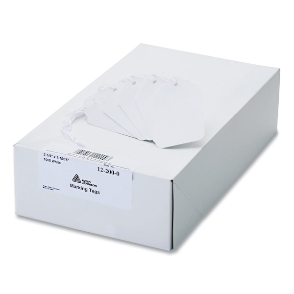 Avery Dennison Price Tags, 3-1/4x1-15/16, White, PK1000, Medium-Weight Stock, White, Rectangle, 1000 PK - 12200