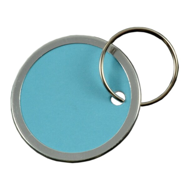 Midwest Fastener 1-1/4" Blue Paper Tags with Metal Rings 15PK - 35621