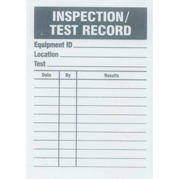See All Industries Tag, Inspection, Aluminum, 4 1/4 in H x 3 in W, White, Rectangle, 25 PK - IL-INSP