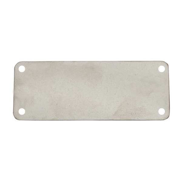 C.H. Hanson Blank Tag, Stainless Steel, 1 1/2 in H x 3 in W, Silver, Rectangle, 10 PK - 43076