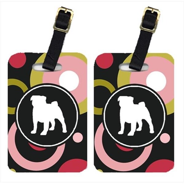 Carolines Treasures Carolines Treasures KJ1053BT Pug Luggage Tags - Pair Of 2 - KJ1053BT