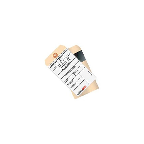 Box Packaging 2 Part Carbon Inv. Tag 2000-2499 #8 6-1/4L x 3-1/8W 500/Pack - G17051