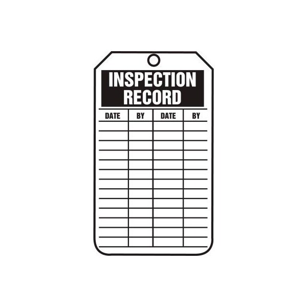 Accuform Accuform Inspection Record Tag, PF-Cardstock, 25/Pack - TRS307CTP