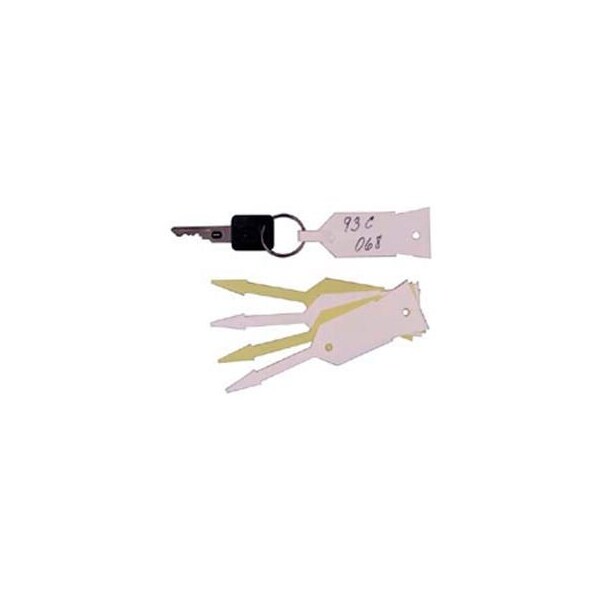 Johndow Industries John Dow Plastic Key Tags, White - 1000 Tags/Pack - 086W - 086W