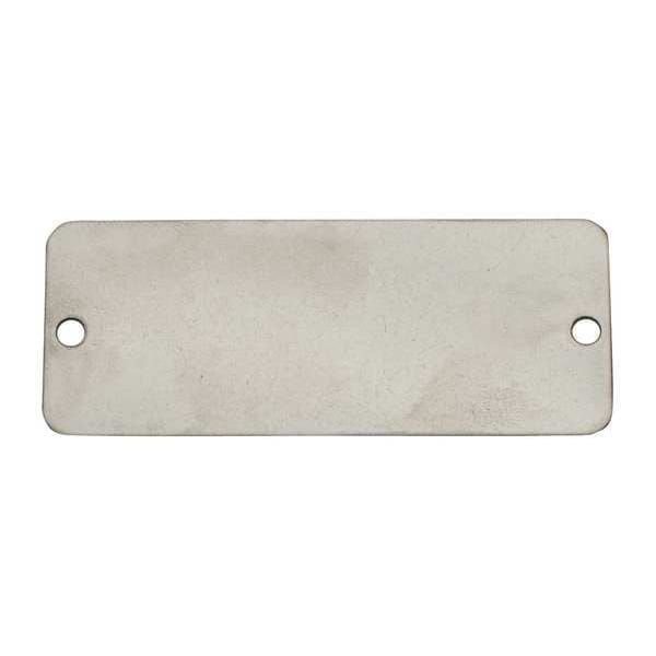 C.H. Hanson Blank Tag, Stainless Steel, 1 7/16 in H x 3 1/16 in W, Silver, Rectangle, 10 PK - 43119