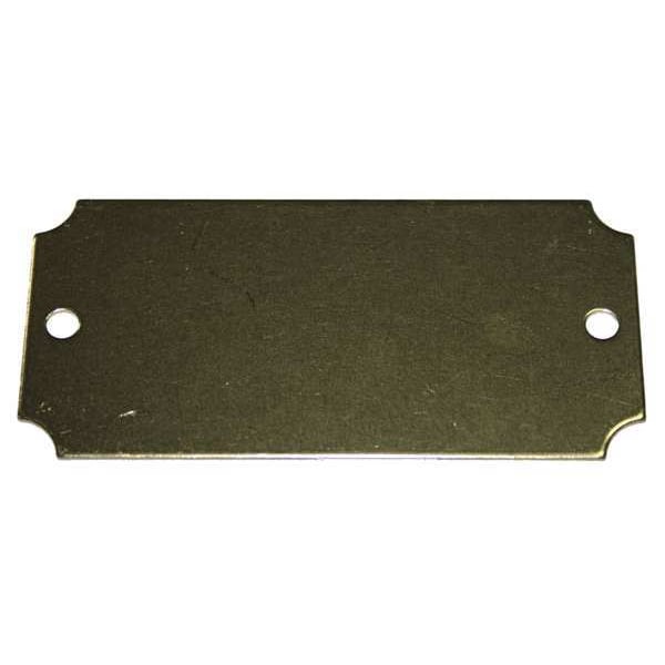 Zoro Select Blank Tag, 1 7/16 in H x 3 in W, Brass, Rectangle, 100 PK - 2CEA6