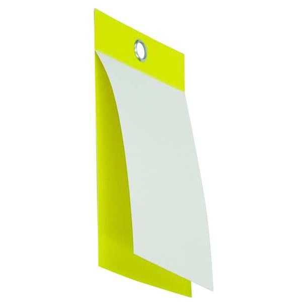 Badger Tag & Label Tag, Blank, Vinyl, 5 in H x 3 1/8 in W, Yellow, Rectangle, 25 PK - 131