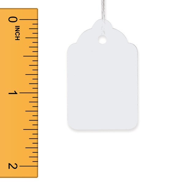 Specialty Store Services White Strung Merchandise Tags, 15/16 In. W X 1 1/2 In. H - 5904