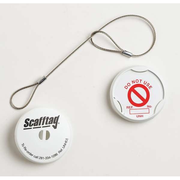 Brady Tag, Do Not Use, Plastic, White, Circle, 20 PK - UNI-UNH 9 S