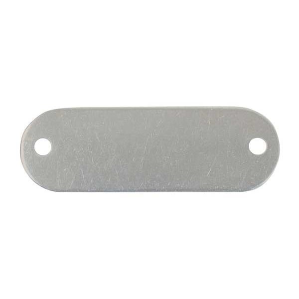 C.H. Hanson Blank Tag, Stainless Steel, 3/4 in H x 3 1/8 in W, Silver, Rectangle, 10 PK - 43108