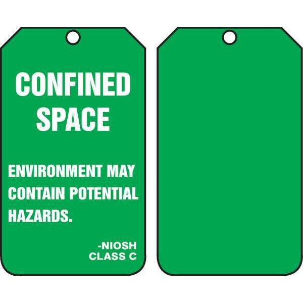Accuform Hazard Tag, Status Alert, Cardstock, 5 3/4 in H x 3 1/4 in W, Rectangle, 25 PK - TSS824CTP